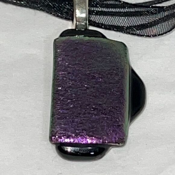 Custom Designed Vintage Abstract Vintage Necklace On An Adjustable Ribbon Cord - Picture 6 of 6